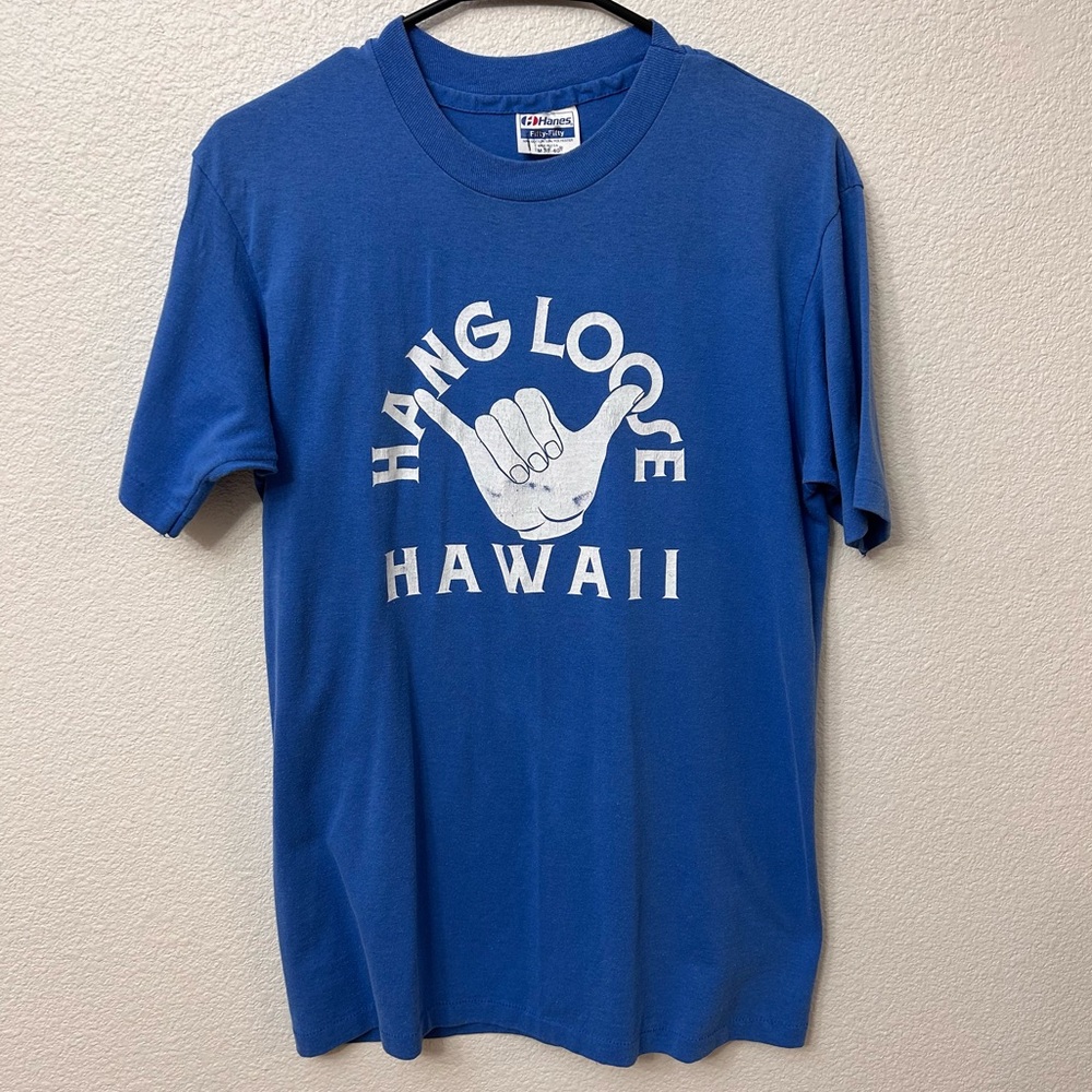 Vintage Hang Loose Hawaii Hanes T Shirt Unisex Size Medium
